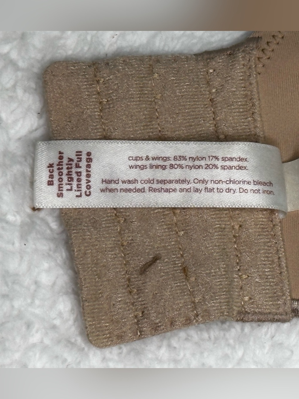 Cacique Invisible Backsmoother Bra 44DD Tan Lightly Lined Full Coverage - Picture 5 of 5